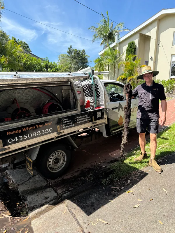 Blocked drain clearing by Ready Plumbing