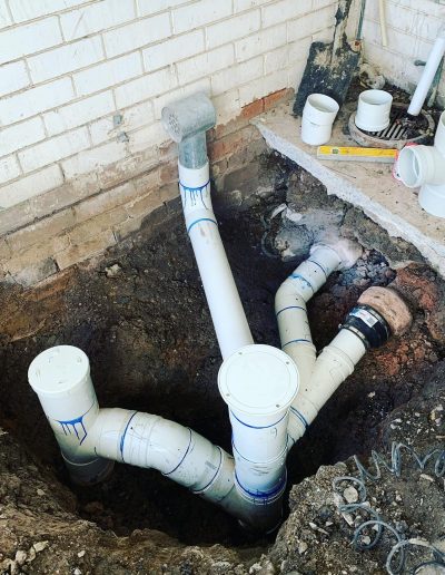 Old Boundary Trap Replaced Pipework